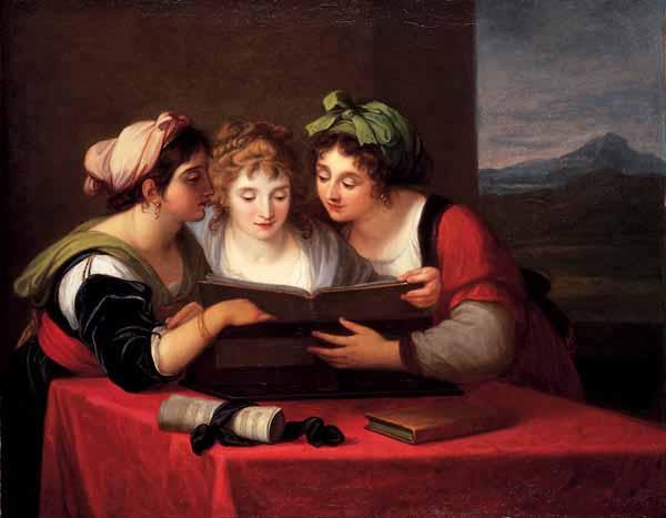 Angelica Kauffmann Three singers oil painting image